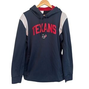 Nike NFL Men's Large Navy HOUSTON TEXANS Football Pullover Hooded Sweatshirt